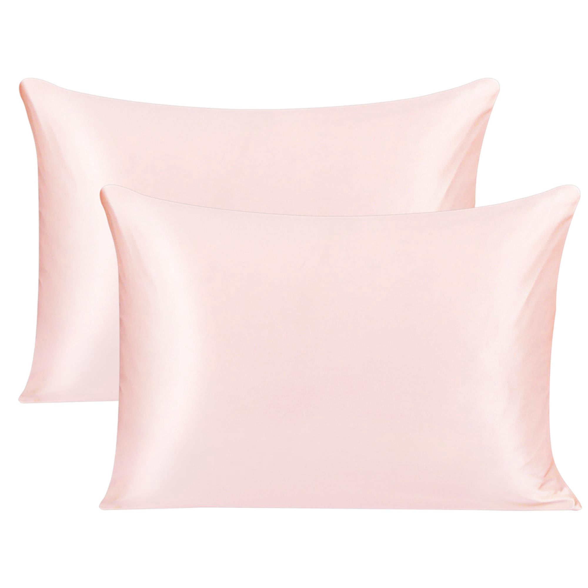Unique Bargains 2-Pack 25 Momme Mulberry Silk Pillowcases, Standard, Pink