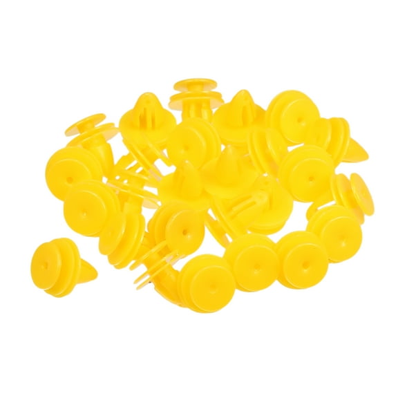 Unique Bargains 25 Pcs Door Trim Panel Retainer Clip Fasteners Compatible for Chevrolet Aveo 2004-2011 Plastic Yellow