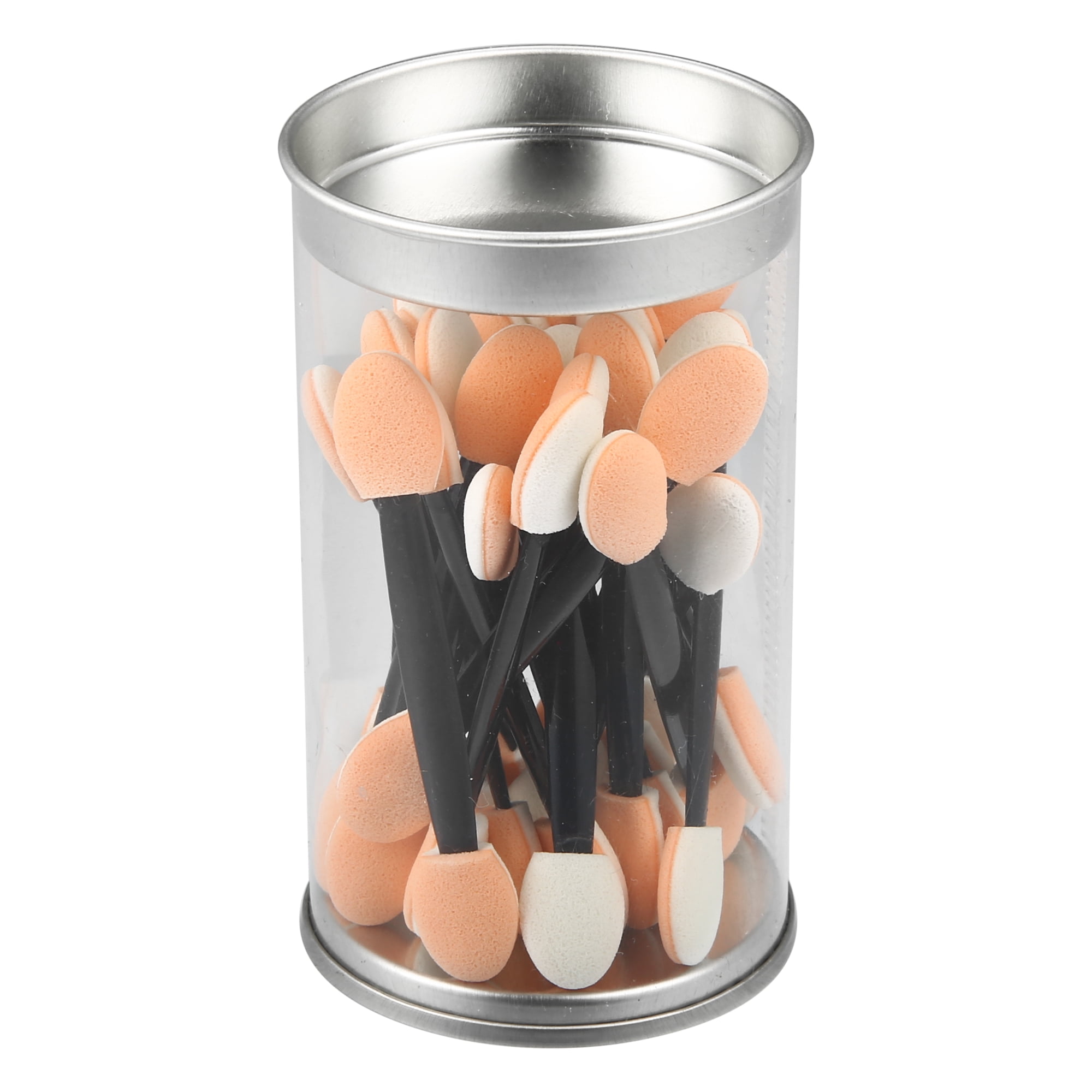 Unique Bargains 25 Pcs Dual Sided Eye Shadow Sponge Applicators with Container for Makeup