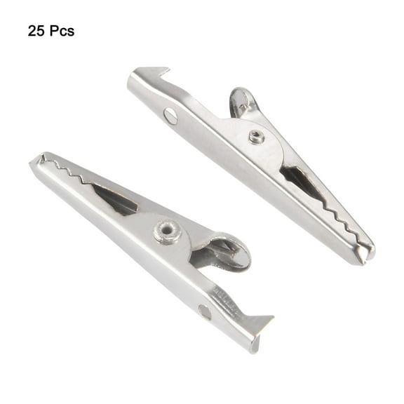 Unique Bargains 25 Pcs Metal Insulated Alligator Clips Test Crocodile Clamps