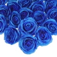 thumbnail image 1 of Unique Bargains 25 Pcs Roses Artificial Flowers Silk Fake Roses Blue, 1 of 5