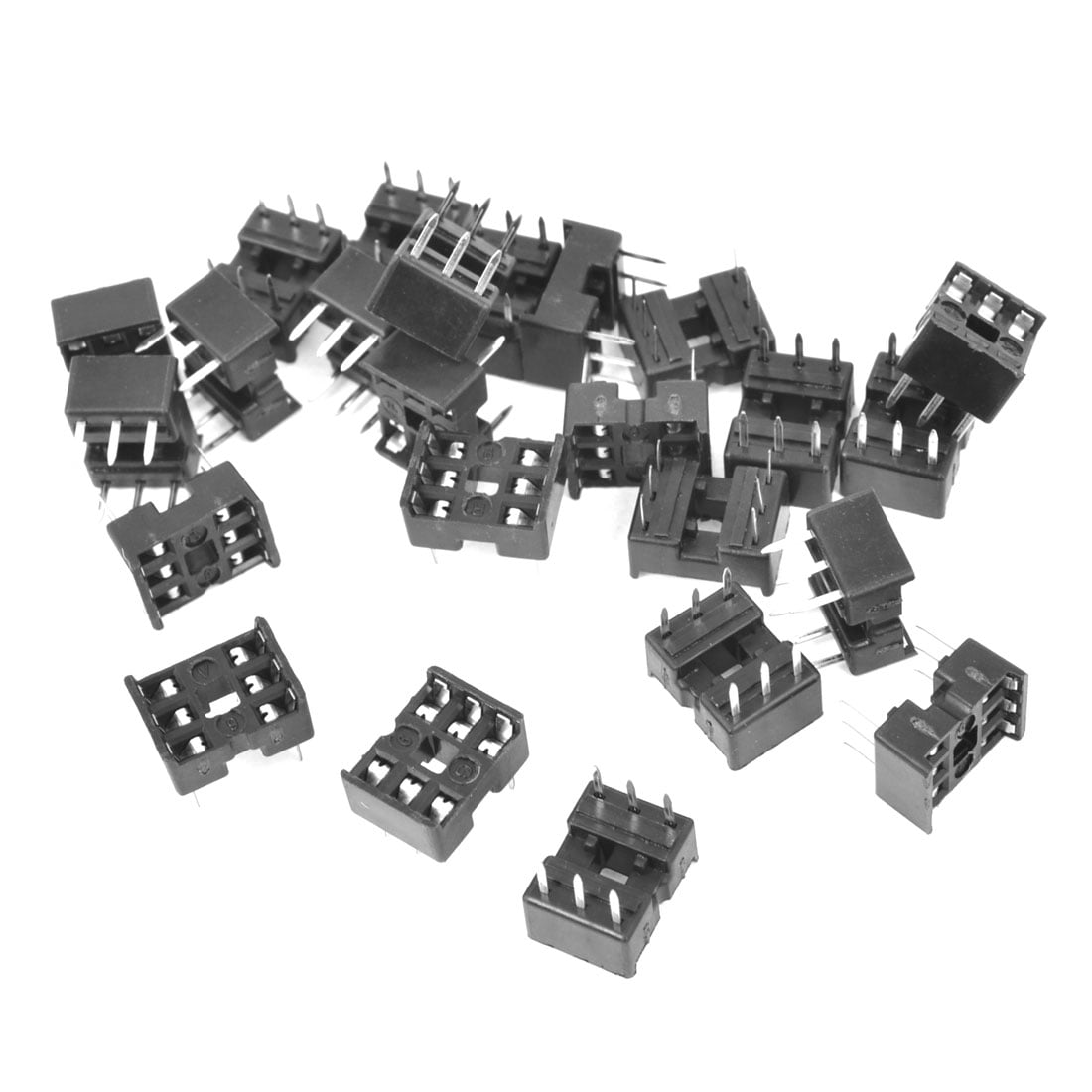 Unique Bargains 25 Pieces 2.54mm Pitch 6 Pins Double Row DIP IC Socket ...