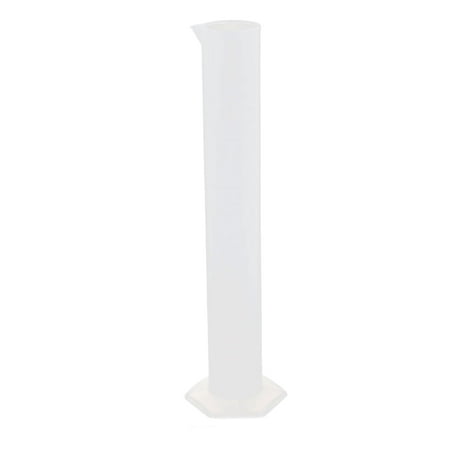 Unique Bargains 250mL Plastic Lab Solution Liquid Measurement Graduated Cylinder Thicken Clear