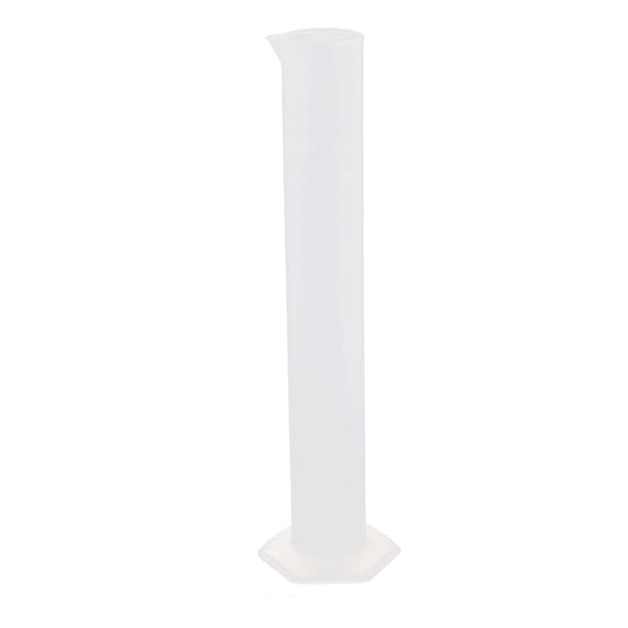 Unique Bargains 250mL Plastic Lab Solution Liquid Measurement Graduated Cylinder Thicken Clear