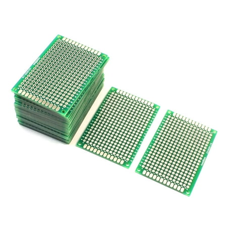 Unique Bargains 25Pcs Universal Green Double Sided Glass Fiber Prototyping PCB Board 4cm x 6cm