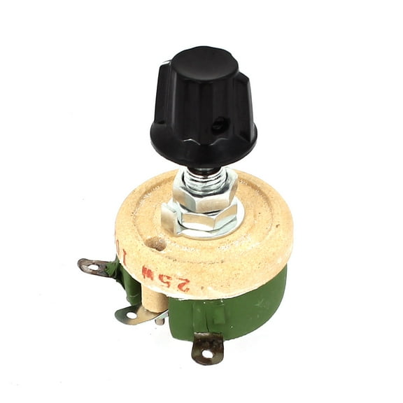 Unique Bargains 25W 100 Ohm Round Ceramic Wirewound Potentiometer Adjustable Resistor Rheostat