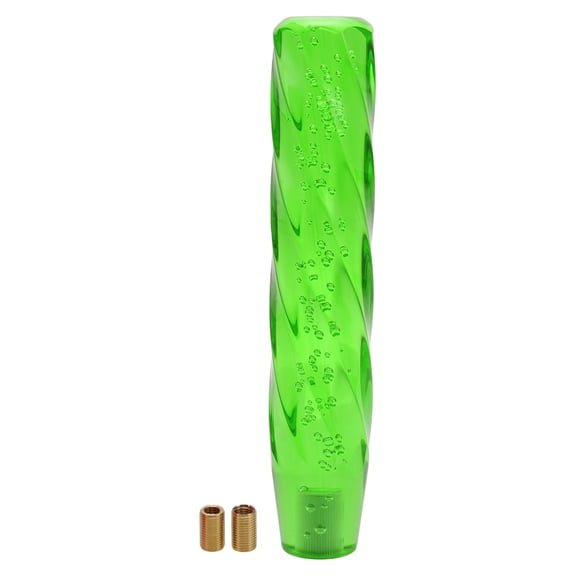 Unique Bargains 25cm Gear Shift Knob Acrylic for Automatic and Manual Vehicle with 3 Adapter Green 1 Set