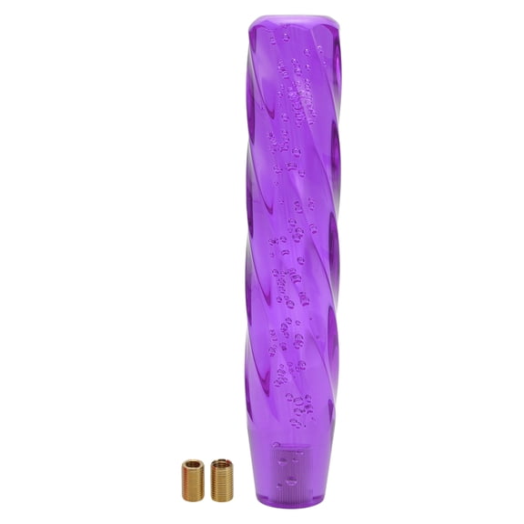 Unique Bargains 25cm Gear Shift Knob Acrylic for Automatic and Manual Vehicle with 3 Adapter Purple 1 Set