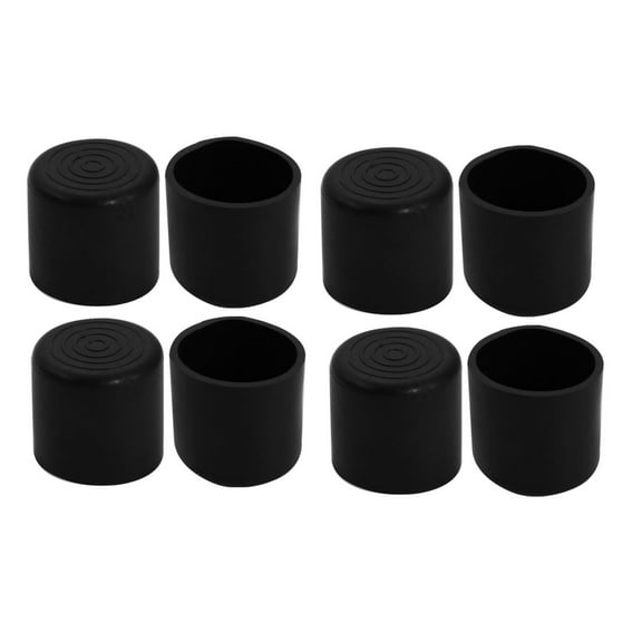Unique Bargains 25mm Inner Diameter Chair Leg Floor Protectors Table Feet Tips Covers Caps 8Pcs