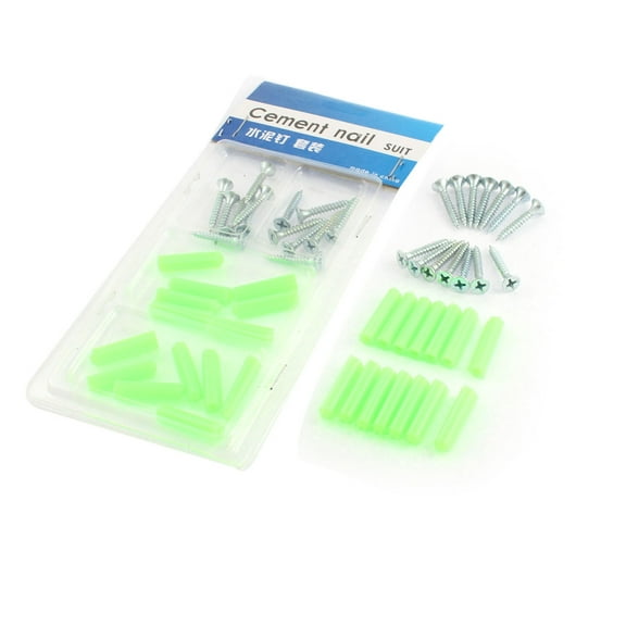 Unique Bargains 25mm Long Silver Tone Iron Concrete Cement Screw Nails (28- Pack)