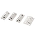thumbnail image 1 of Unique Bargains 25mm Long Silver Tone Rectangle Folding Closet Furniture Door Hinge Hardware 4Pcs, 1 of 1