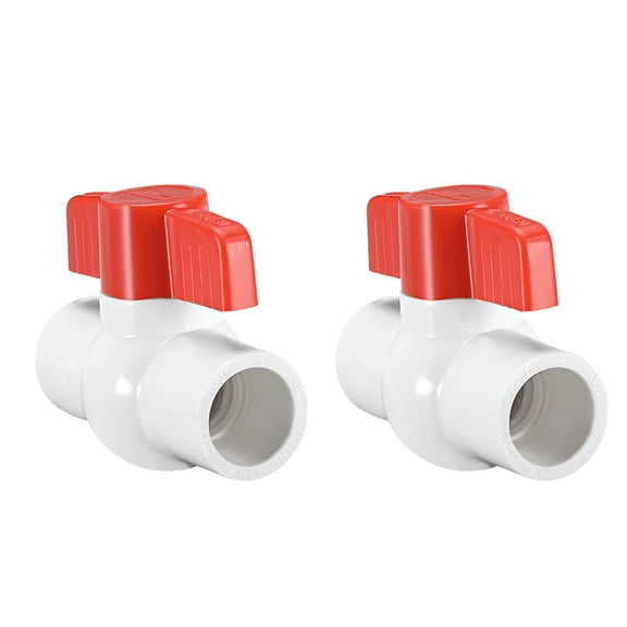 Unique Bargains 25mm Ball Valve for Water Supply Pipe Slip Connection 2Pcs