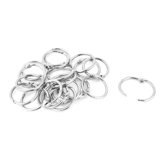 Unique Bargains 25pcs 30mm Hinge Locking Book Binder Scrapbooking Loose Leaf Ring