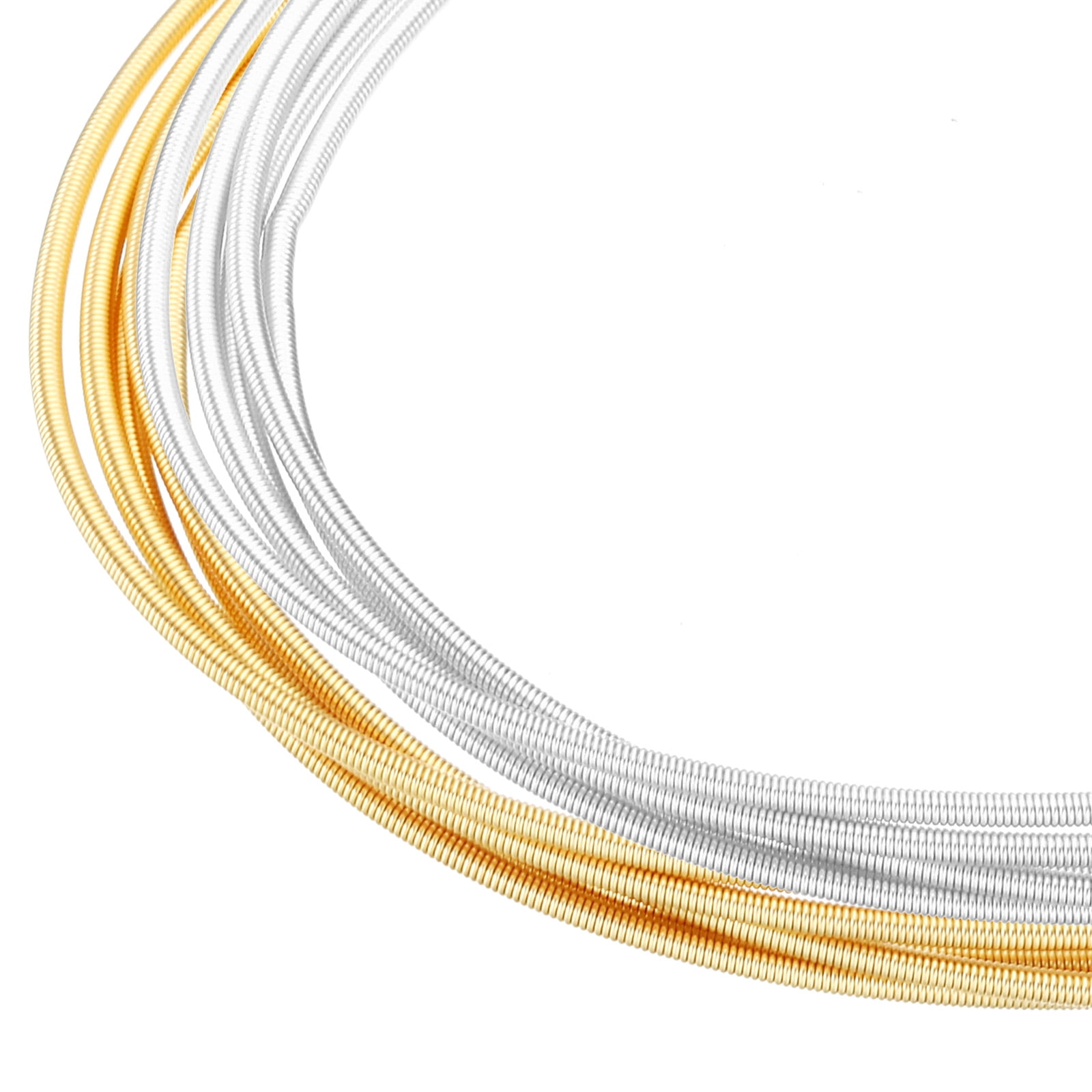 Unique Bargains 27Ga Brass French Wire 10 Pcs Metallic Spiral Jewelry Silver 7.87"