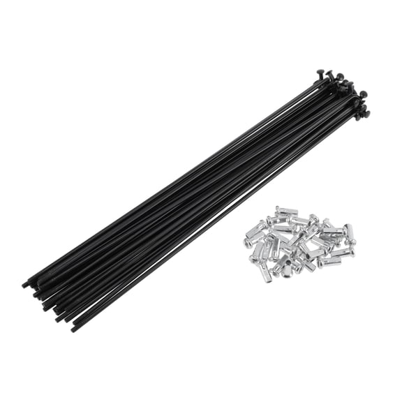 Unique Bargains 28 Set 12G Bicycle Spoke 216 mm Bike Wheel Spoke Carbon Steel Black