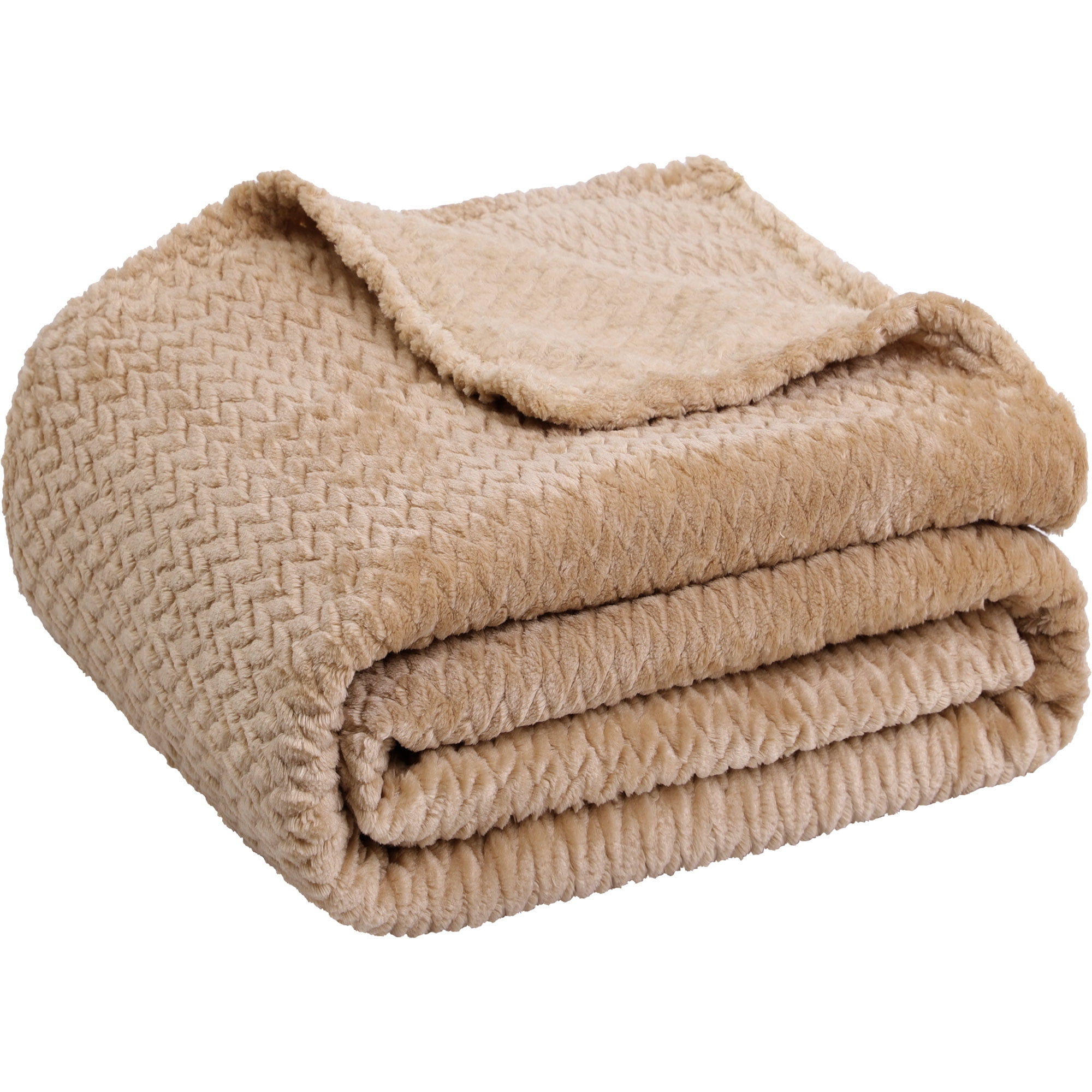 Unique Bargains 280GSM Flannel Fleece Throw Bed Blanket, 50" x 59", Taupe