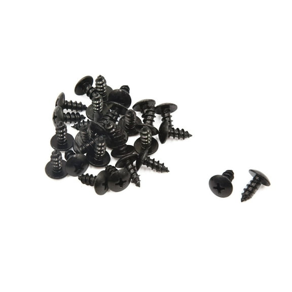 Unique Bargains 29 Pcs Universal Motorcycle Scooter Refit Round Cross Head Screws Bolts Black