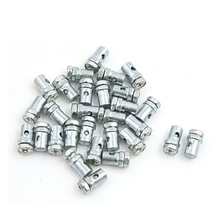 Unique Bargains 29Pcs 14 x 8mm Head Screw Motorcycle Brake Cable Solderless Wire Nipple
