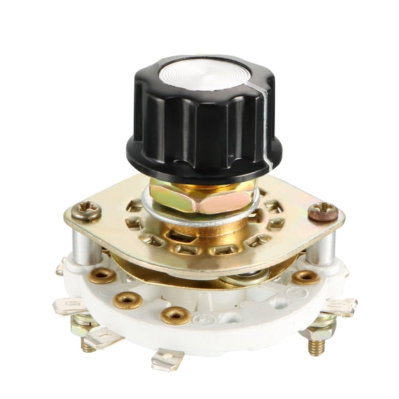 Unique Bargains 2P3T 2 Pole 3 Throw 1Deck Band Channel Rotary Switch Selector with Knob