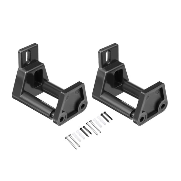 Unique Bargains 2PCS Barn Door Floor Guide Black POM Plastic Adjustable Wall Mount