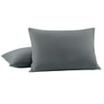 thumbnail image 1 of Unique Bargains 2Pc Breathable Zipper Closure Pillowcases Dark Gray King, 1 of 8