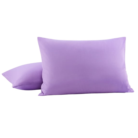 Unique Bargains 2Pc Breathable Zipper Closure Pillowcases Wisteria King