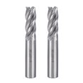 thumbnail image 1 of Unique Bargains 2Pcs 1/16" Cutting Spiral Drill Bit Straight End Mill Cutter 1/4" Shank 1/2"x1/2", 1 of 4