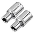 thumbnail image 1 of Unique Bargains 2Pcs 1/4-inch Drive 4.5mm Cr-V 6-Point Shallow Socket, 1 of 5