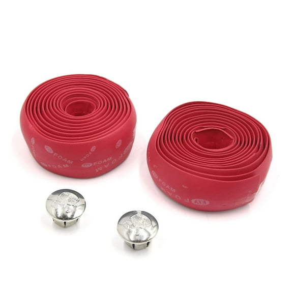 Unique Bargains 2Pcs 1.8m Length Yellow Bike Bicycle Cycling Anti Slip Handlebar Tape