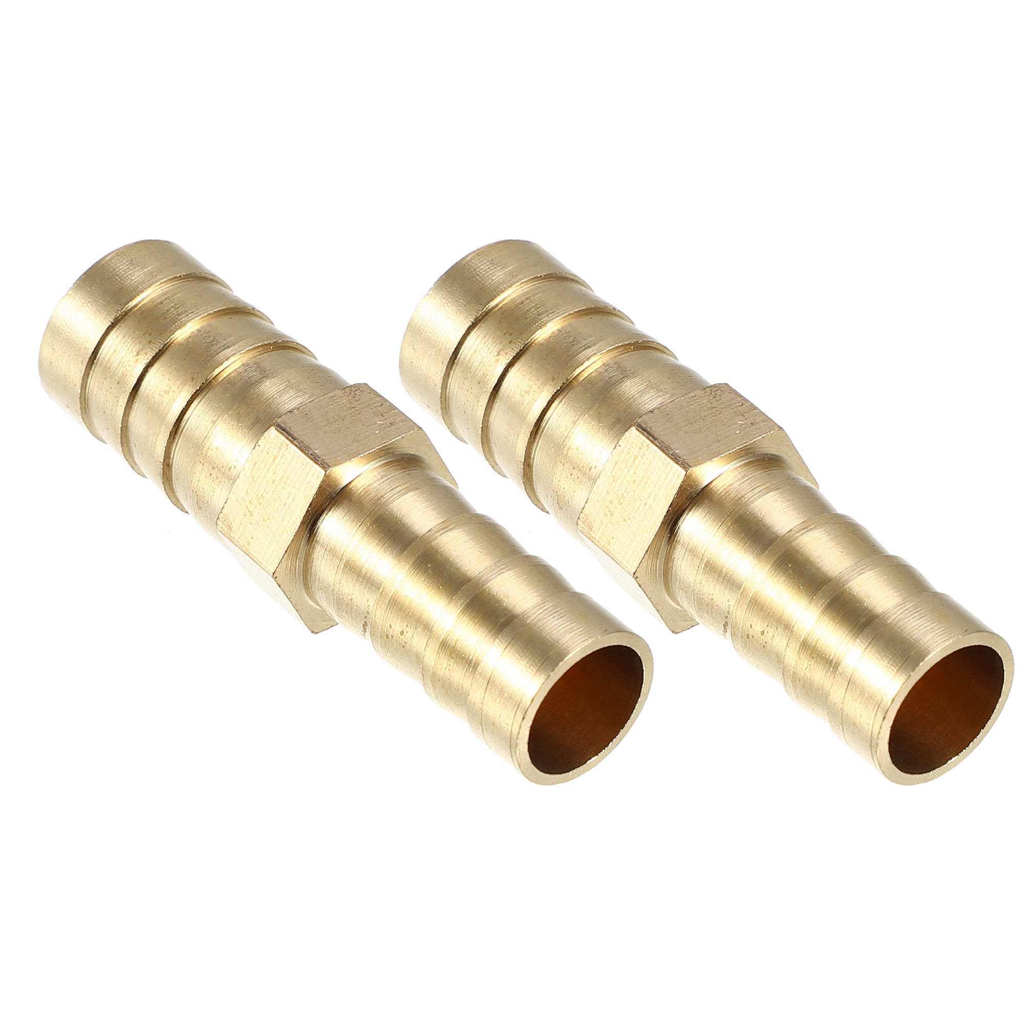 Unique Bargains 2Pcs 12mm 10mm Straight Shaped Hose Barb Straight