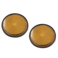 thumbnail image 1 of Unique Bargains 2Pcs 2.2 Inch Dia Motorcycle Scooter Round Reflective Reflectors Orange Black, 1 of 2