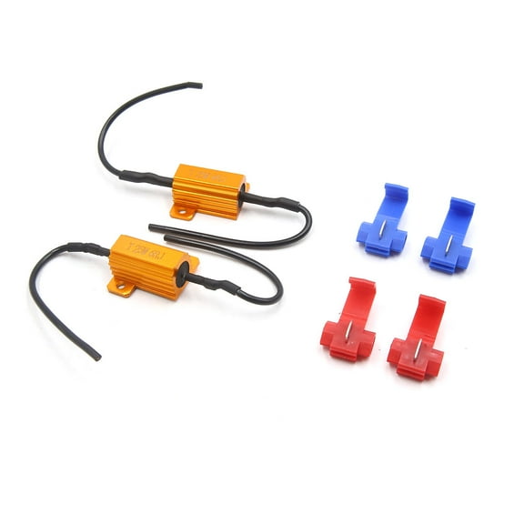 Unique Bargains 2Pcs 25W 6RJ  Headlight Canbus Decoder No Error Free Load Resistor for Car