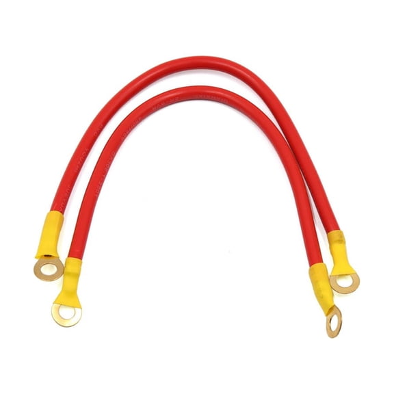 Unique Bargains 2Pcs 25cm Length Universal Auto Car Battery Inverter Wire Power Transfer Cable