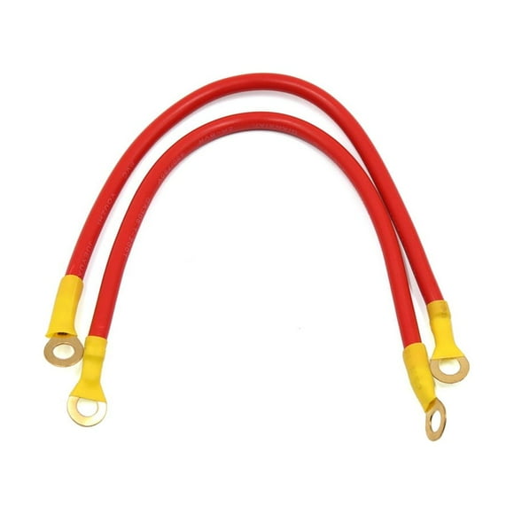 Unique Bargains 2Pcs 25cm Length Universal Auto Car Battery Inverter Wire Power Transfer Cable