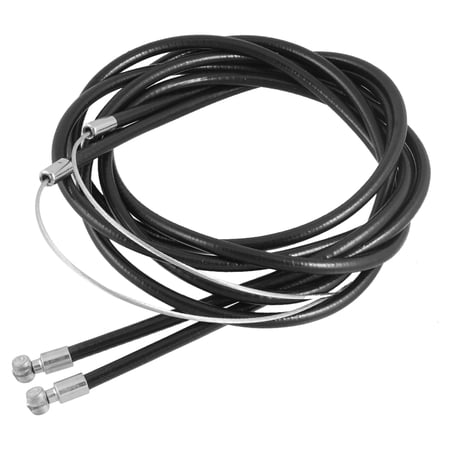 Unique Bargains 2Pcs 32.3" -70.9" Metal Bike Bicycle Front Rear Brake Cable Wire Universal, Black