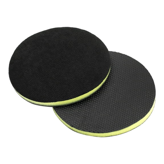 Unique Bargains 2Pcs 6" Black Clay Pad Automotive Washing Cleaning Polishing Foam Pad Sponge Disc