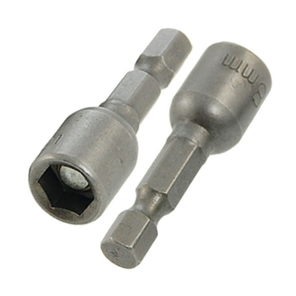 Unique Bargains 2Pcs 6mm Shank 8mm 5/16" Hex Socket Nut Setter Spanner Driver Bits