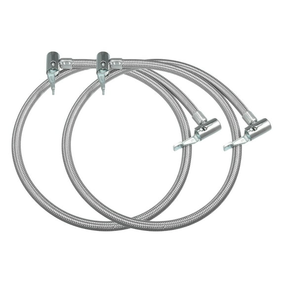 Unique Bargains 2Pcs 80cm Tire Inflator Extension Hose with Undeflatable Chuck Lock Air Pump Tire Valve Connection Pipe
