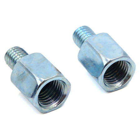 Unique Bargains 2Pcs 8mm Mounting Dia Clockwise Motorcycle Rear View Mirror Adapter Bolts Screw