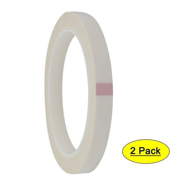 Unique Bargains 2Pcs 8mm Width 50m Long Single Sided Strong Self Adhesive Tape White