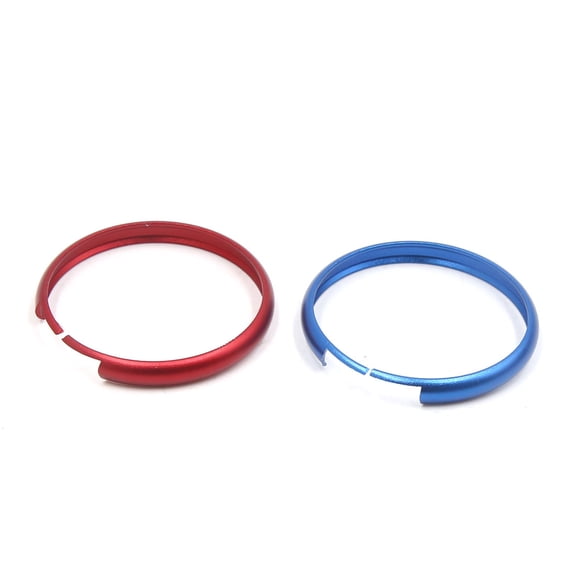 Unique Bargains 2Pcs Aluminum Alloy 44mm Car Key Ring Protector for   Cooper Blue Red