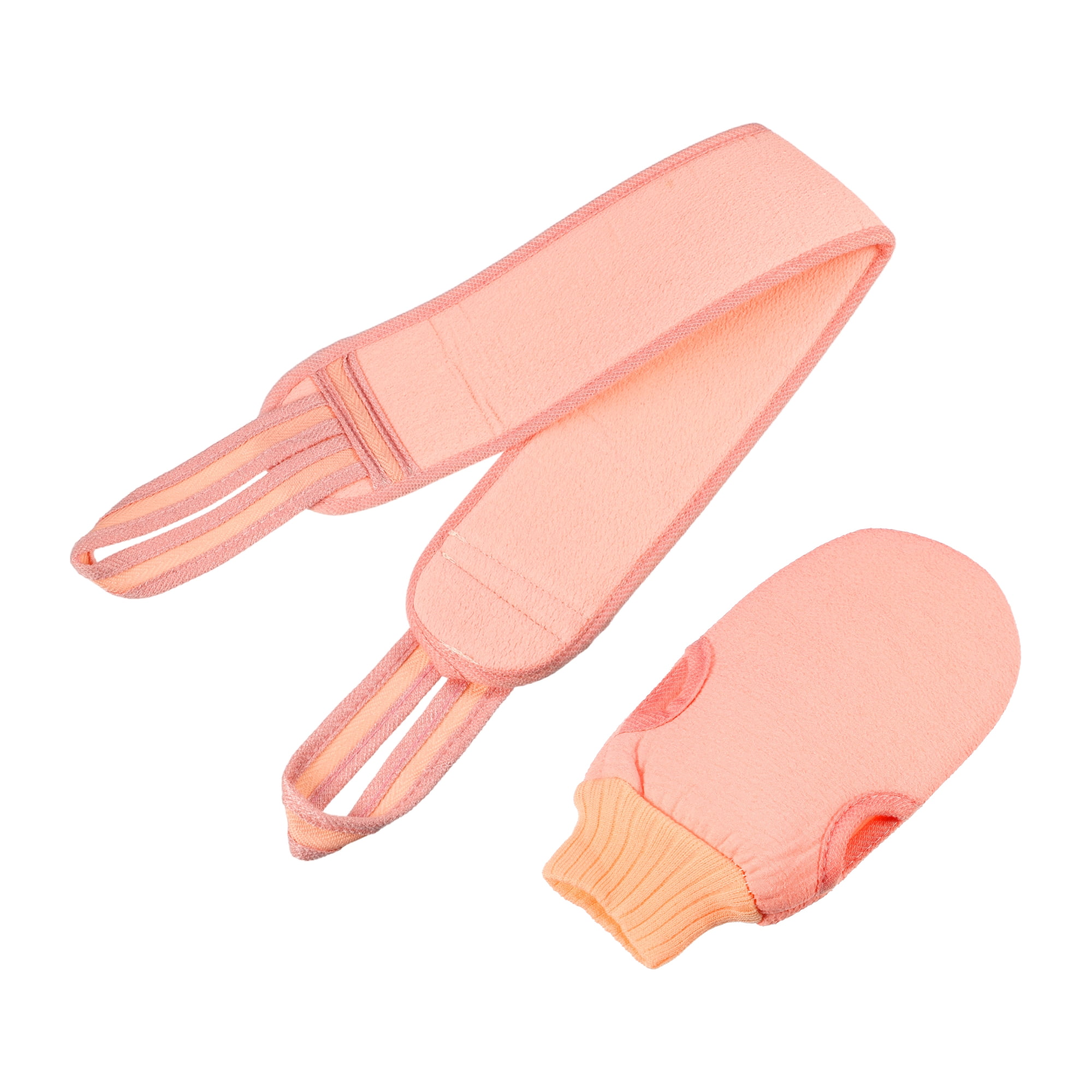 Unique Bargains 2Pcs Bath Brush Set for Bathroom Shower 22.83 Inches Long Pink