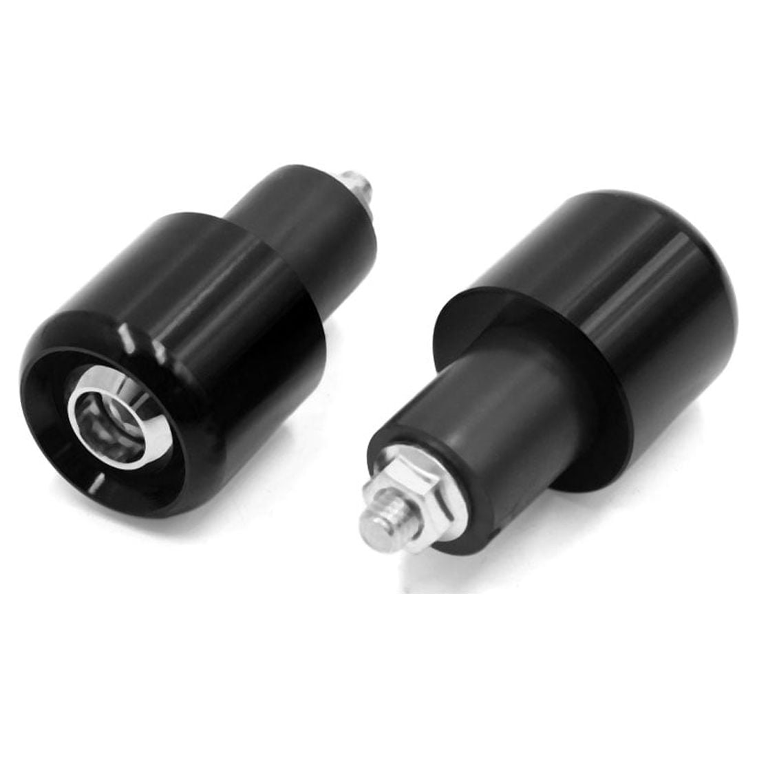 Unique Bargains 2Pcs Black Aluminium Alloy 7/8" Motorcycle Scooter