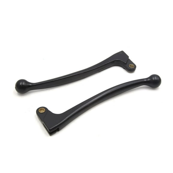 Unique Bargains 2Pcs Black Aluminum Alloy Motorcycle Left Brake Clutch Handle Lever for CG125