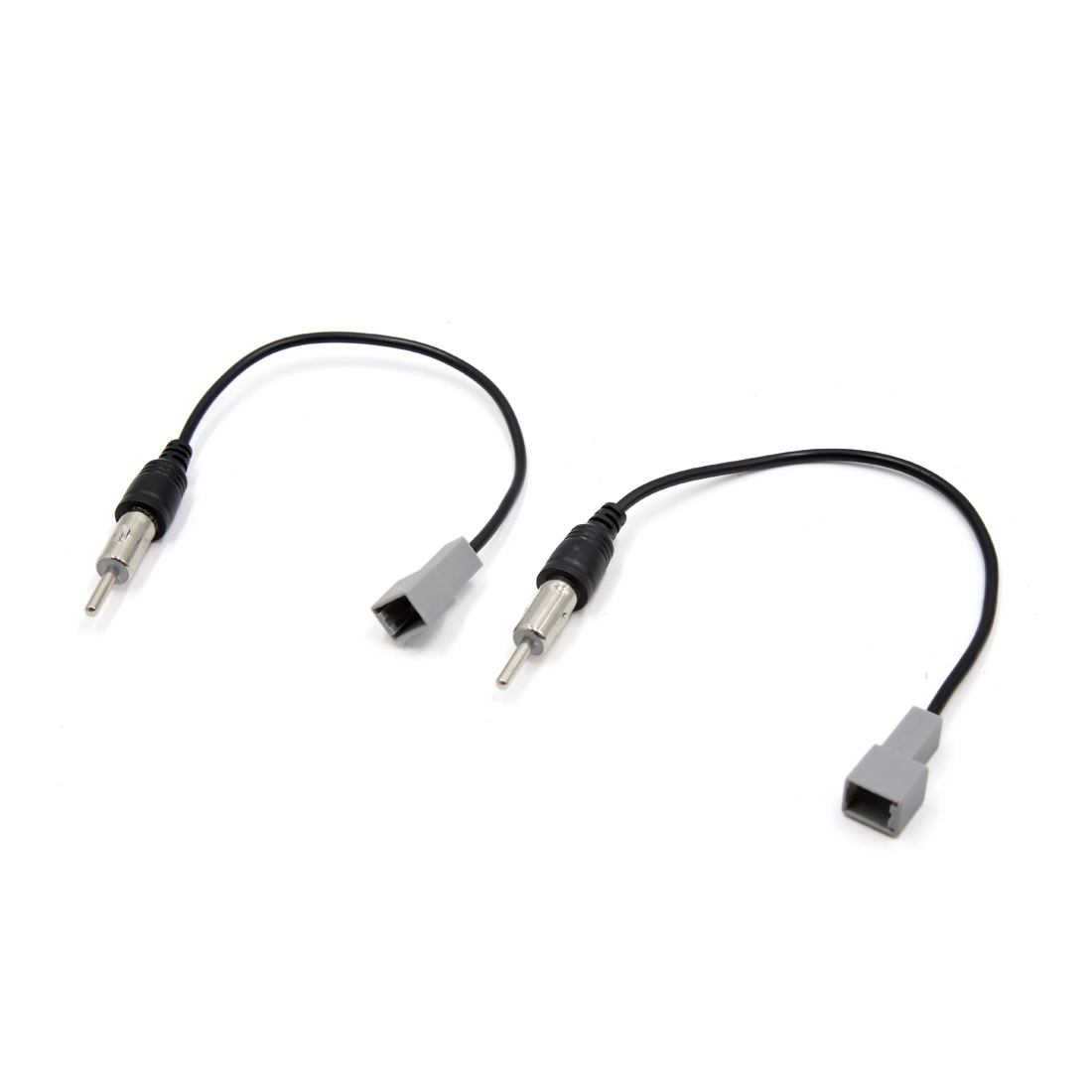 Unique Bargains 2Pcs Black Car Radio Stereo Antenna Adaptor Cable Wire