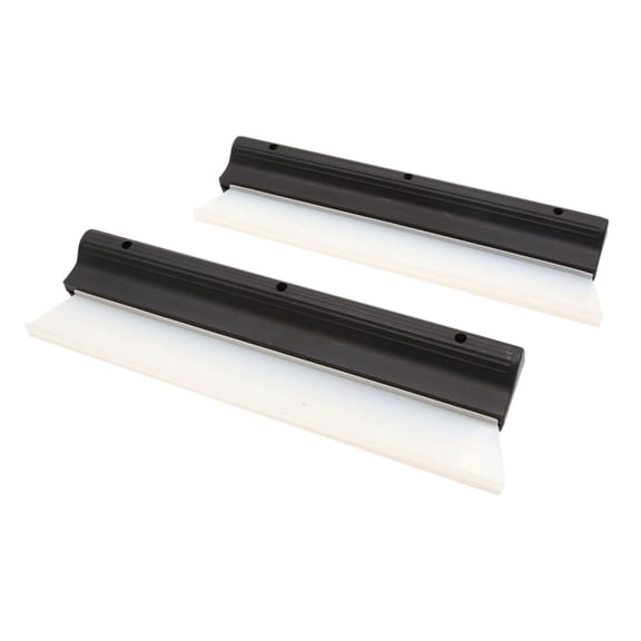 Unique Bargains 2Pcs Black Silicone Water Wiper Scraper Windshield Window Glass Squeegee for Car