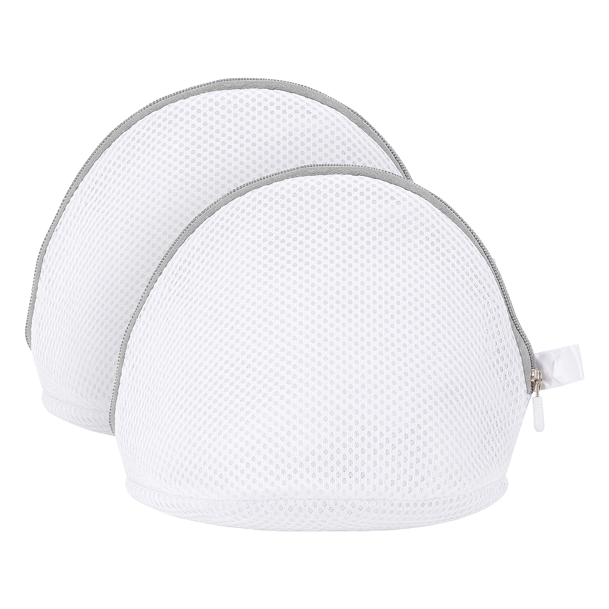 Unique Bargains 2Pcs Mesh Lingerie Bra Laundry Wash Bags for Delicates White 7.1" x 6.3"