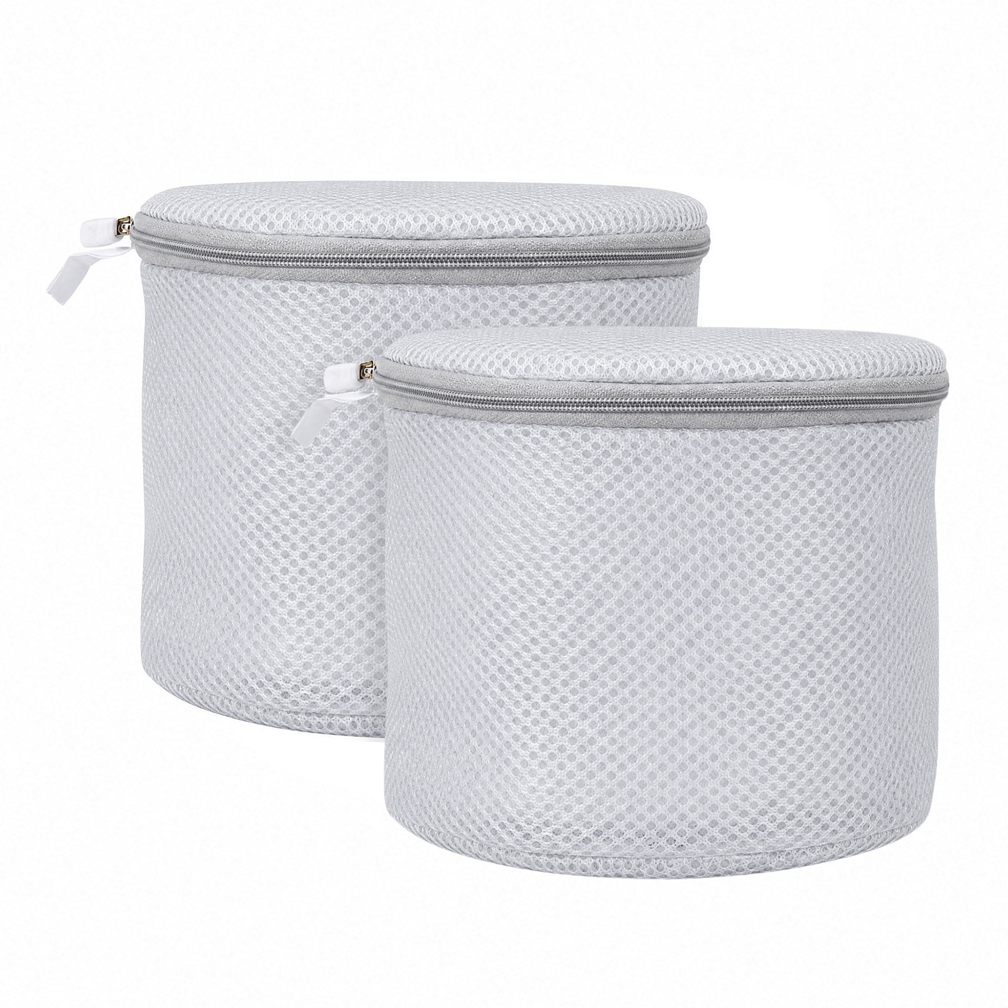 Unique Bargains 2Pcs Mesh Lingerie Bra Laundry Wash Bags for Delicates Gray 6.7" x 5.9"