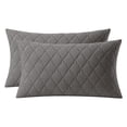 thumbnail image 1 of Unique Bargains Breathable Hypoallergenic Envelope Pillow Protectors King Dark Gray 20" x 35", 1 of 5
