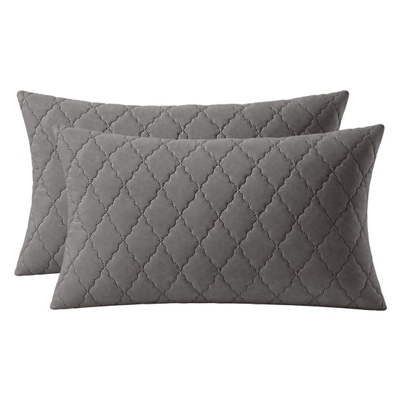 Unique Bargains Breathable Hypoallergenic Envelope Pillow Protectors King Dark Gray 20" x 35"